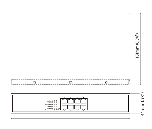 GV-POE0810 寸法図