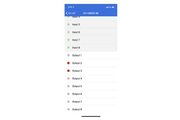 GV-IoT GV-IO BOX対応入出力デバイス管理アプリ